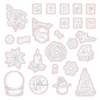 Honey Bee Postmarked Holiday Cling Stamps And Dies Bundle Outline of Dies