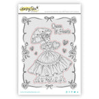 Honey Bee Queen Of Hearts Cling Stamps hbst-532 Packaging Image