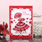 Honey Bee Queen Of Hearts Cling Stamps hbst-532 Southern Belle Valentine Card