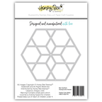 Honey Bee Quilted Honeycomb Hexies Dies hbds-bqhhx Rear Packaging Image