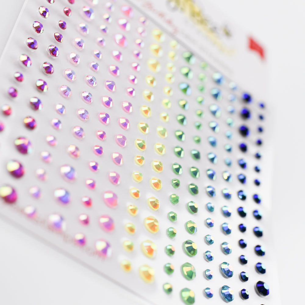 Honey Bee Rainbow Birthday Gem Stickers hbgs-032 Closeup Image