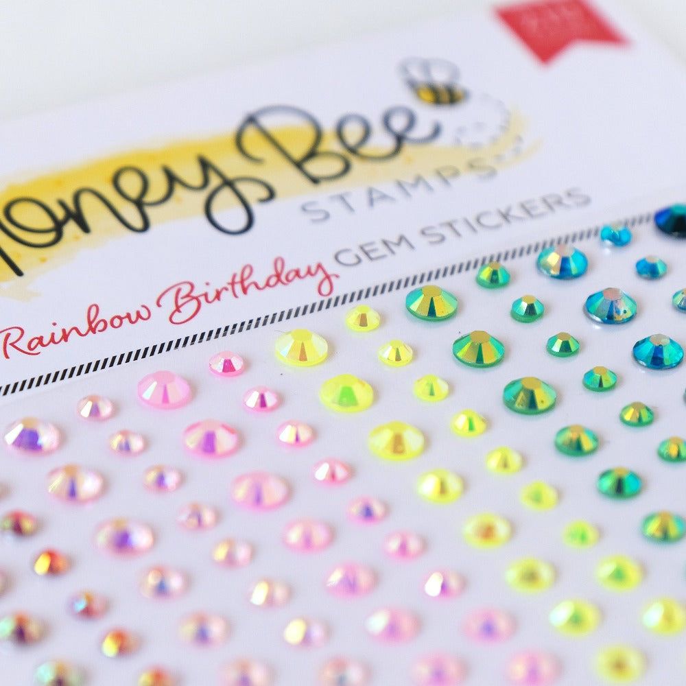 Honey Bee Rainbow Birthday Gem Stickers hbgs-032 Detailed Image