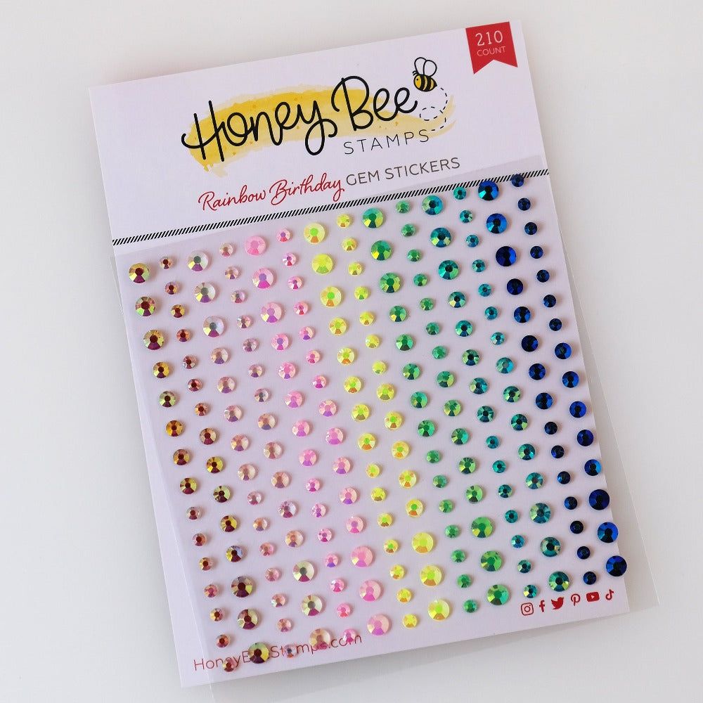 Honey Bee Rainbow Birthday Gem Stickers hbgs-032 Product Image