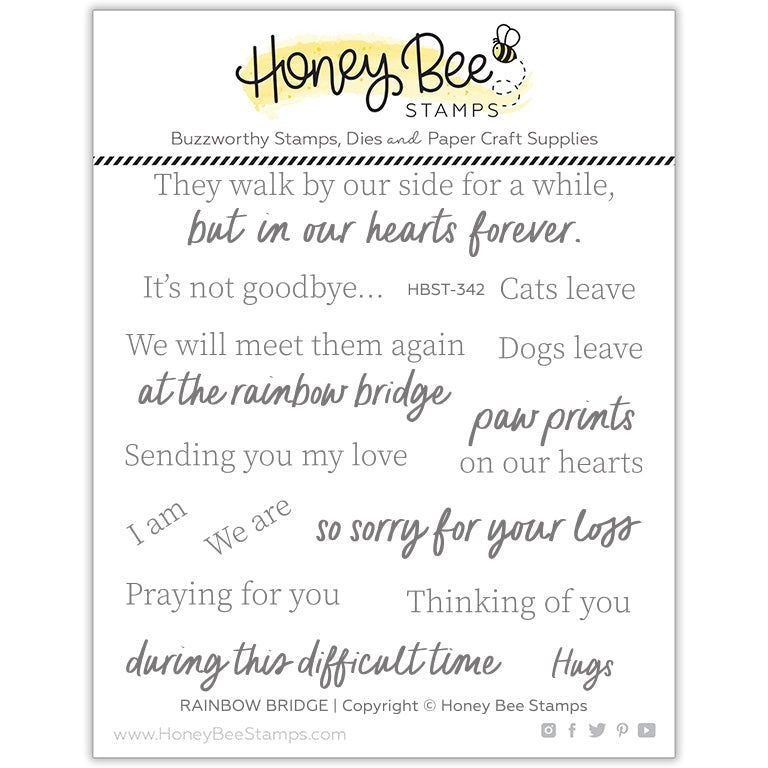 Honey Bee Rainbow Bridge Clear Stamp Set hbst-342