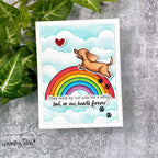 Honey Bee Rainbow Bridge Clear Stamp Set hbst-342 In Our Hearts Forever Pet Card