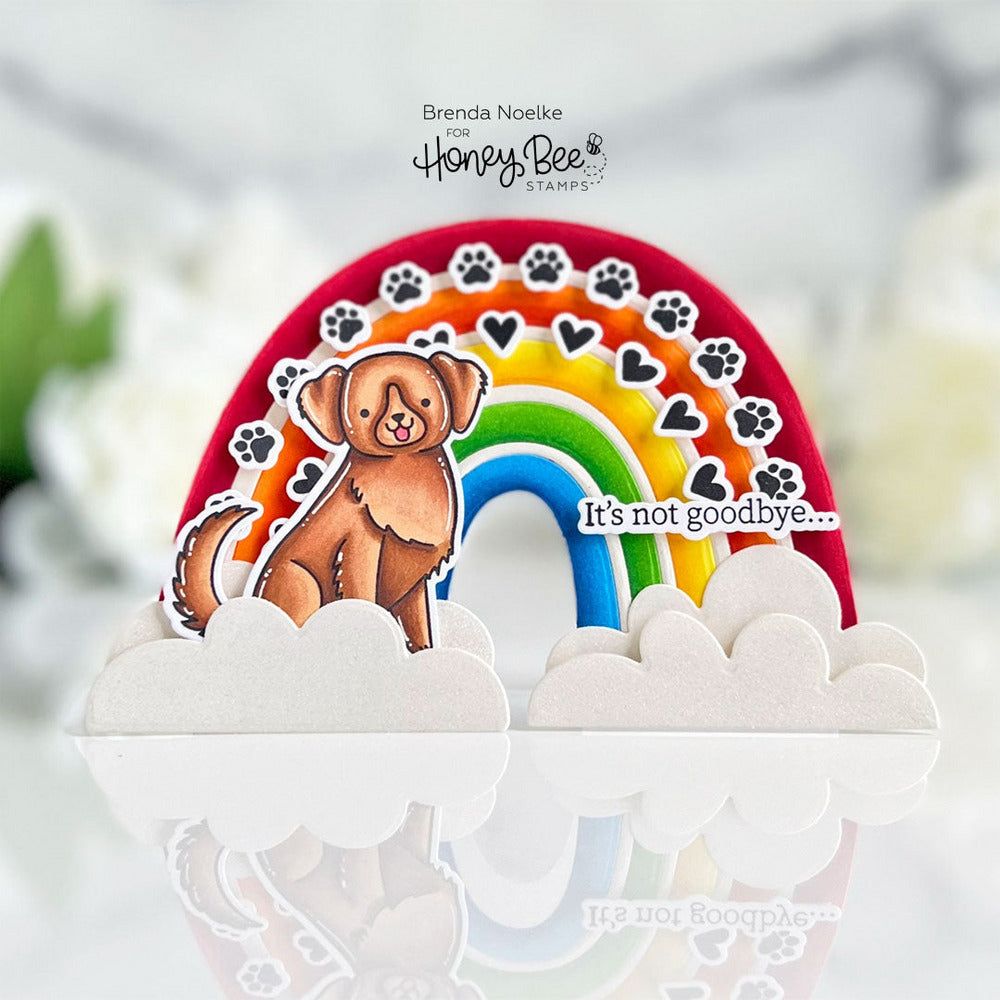 Honey Bee Rainbow Bridge Clear Stamp Set hbst-342 Pet Passing Card
