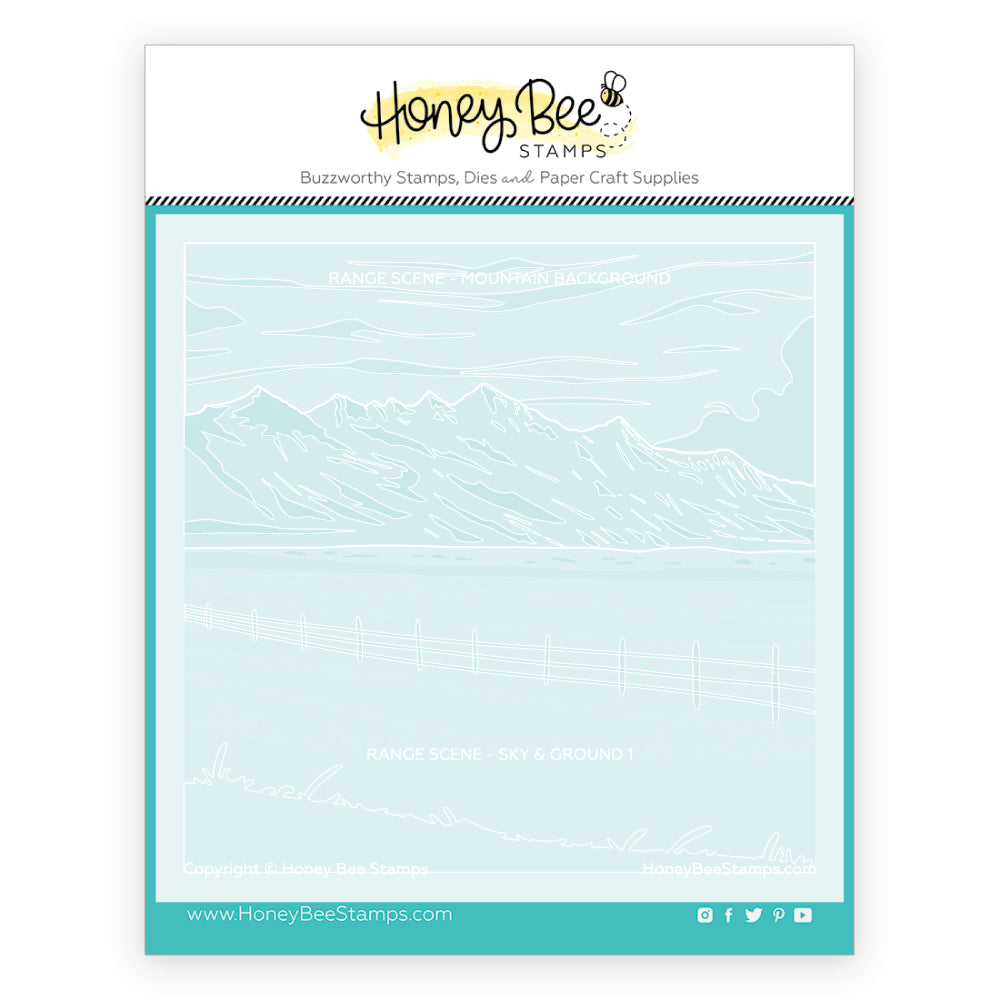 Honey Bee Range Scene Stencils hbsl-168 Detailed Image