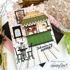 Honey Bee Rise And Grind Cling Stamps hbst-663 Coffee Cafe Card