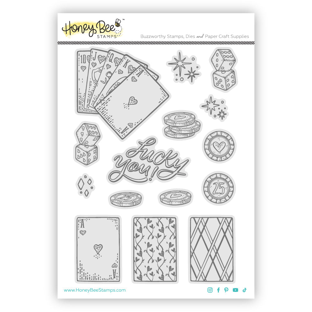 Honey Bee Royal Flush Cling Stamps hbst-631 Product Image