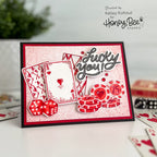 Honey Bee Royal Flush Dies hbds-631 Lucky You Card