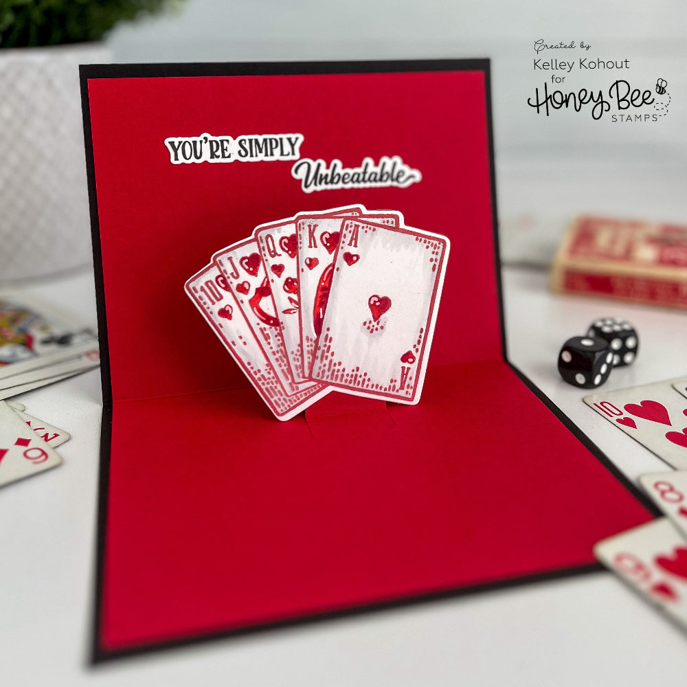 Honey Bee Royal Flush Dies hbds-631 You're Simply Unbeatable Casino Card