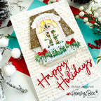 Honey Bee Rustic Brick Wall 3D Embossing Folder hbef-022 Christmas Window Card | color-code:ALT01