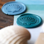 Honey Bee SEASHELL Wax Stamper hbtl-ws-seash Beach Cards
