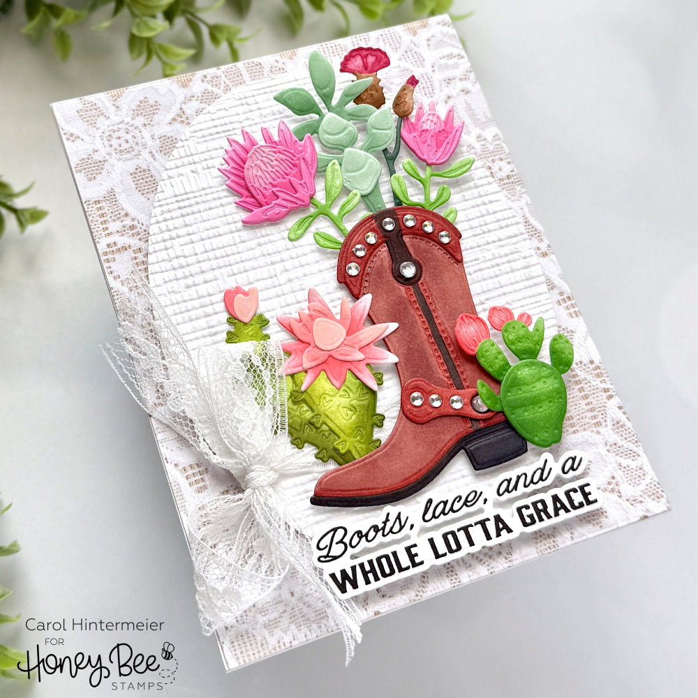 Honey Bee Saddle Up Clear Stamps And Dies Bundle Carol Hintermeier Card