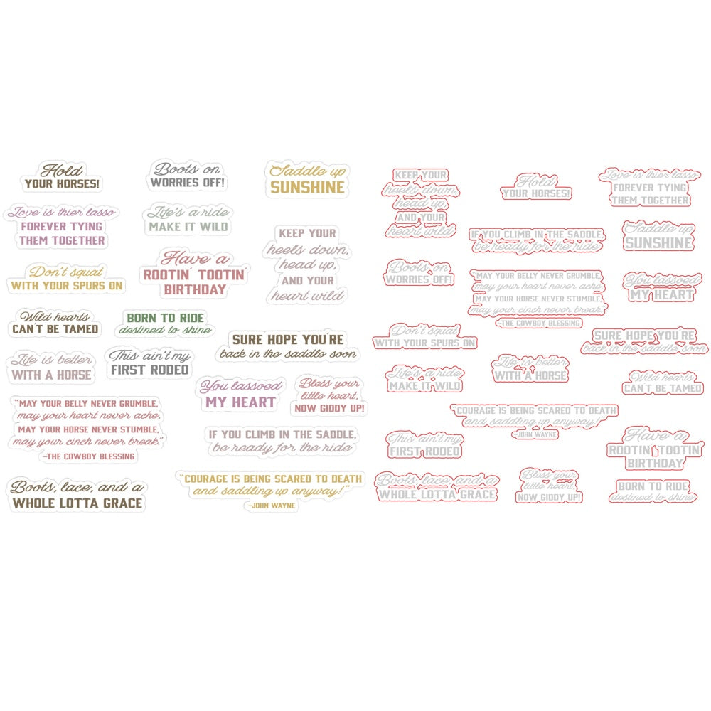 Honey Bee Saddle Up Clear Stamps And Dies Bundle Color
