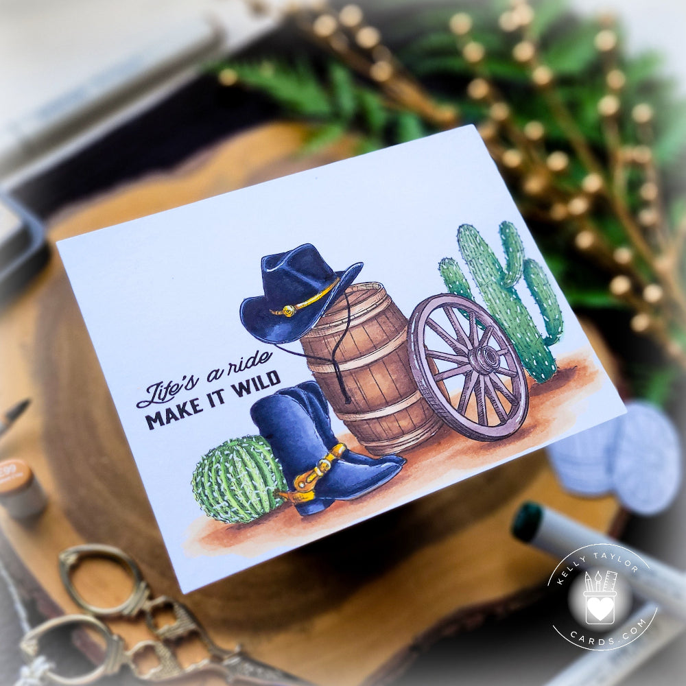 Honey Bee Saddle Up Clear Stamps hbst-649 Kelly Taylor Wild Card
