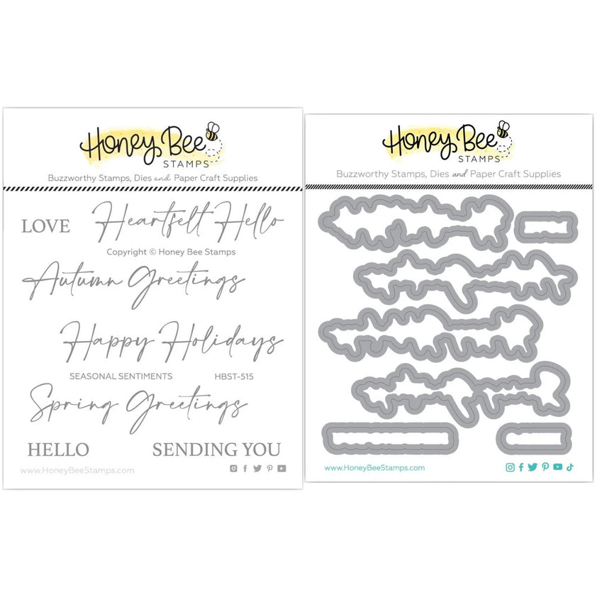 Honey Bee Seasonal Sentiments Clear Stamps And Dies Bundle – Simon Says ...