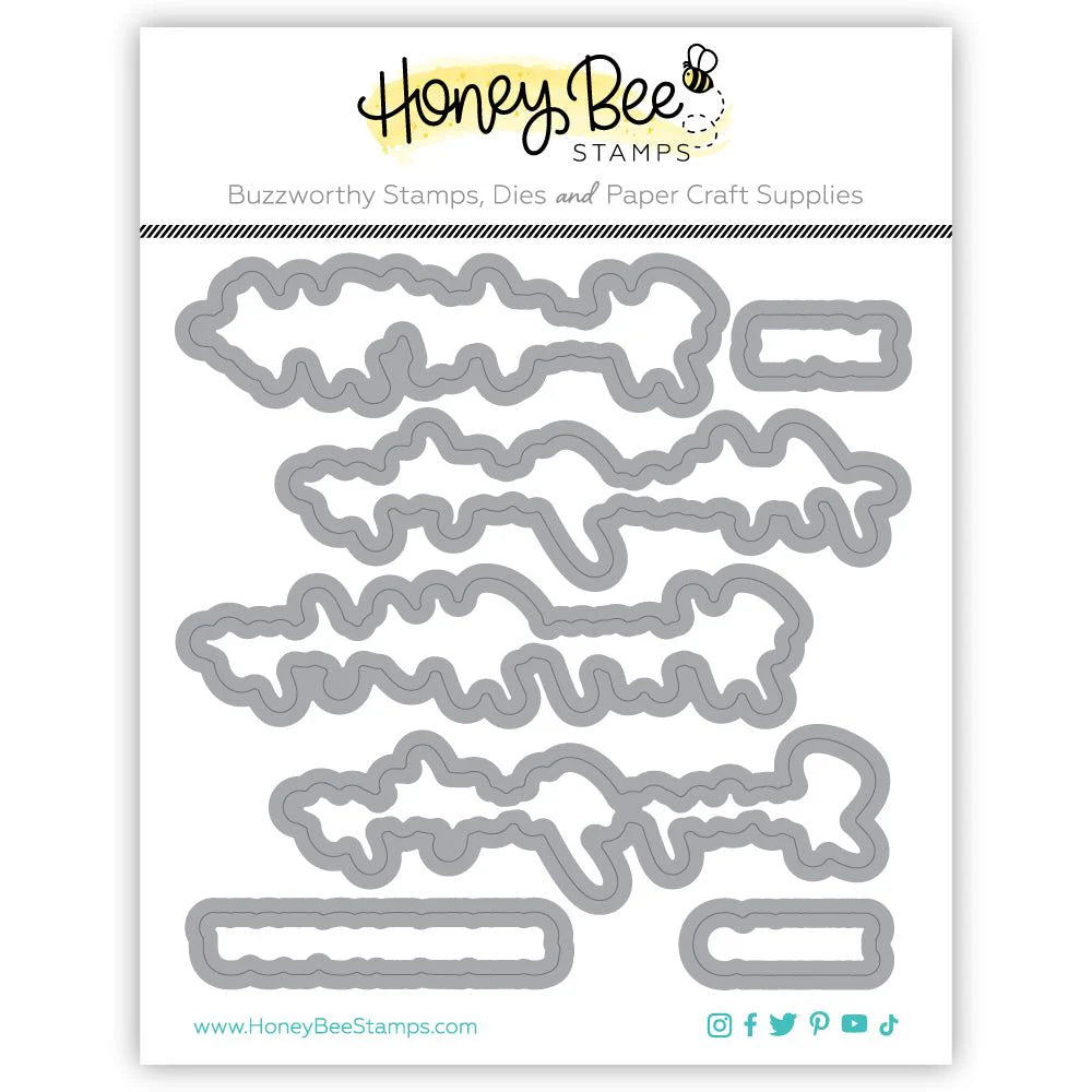 Honey Bee Seasonal Sentiments Clear Stamps And Dies Bundle Dies in Package