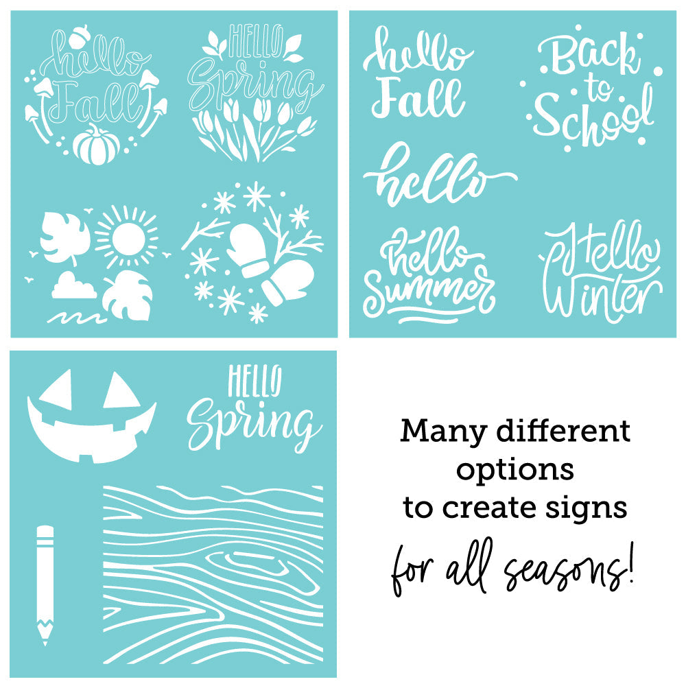 Honey Bee Seasonal Signs Stencils hbsl-157 For All Seasons
