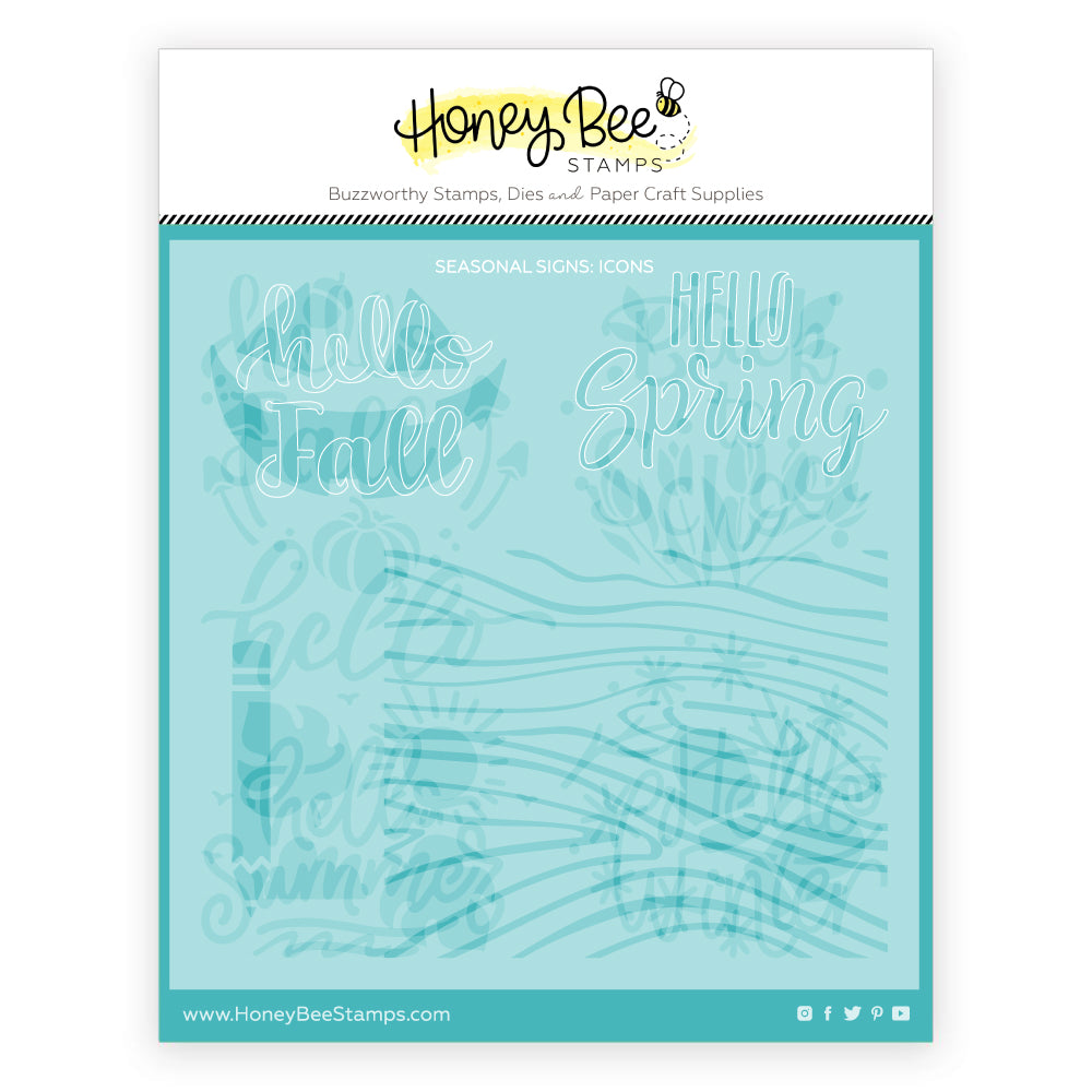 Honey Bee Seasonal Signs Stencils hbsl-157 In Pack