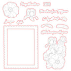 Honey Bee Sending Christmas Joy Clear Stamps And Dies Bundle Outlined Dies