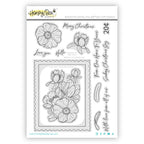 Honey Bee Sending Christmas Joy Clear Stamps And Dies Bundle Photopolymer Pack