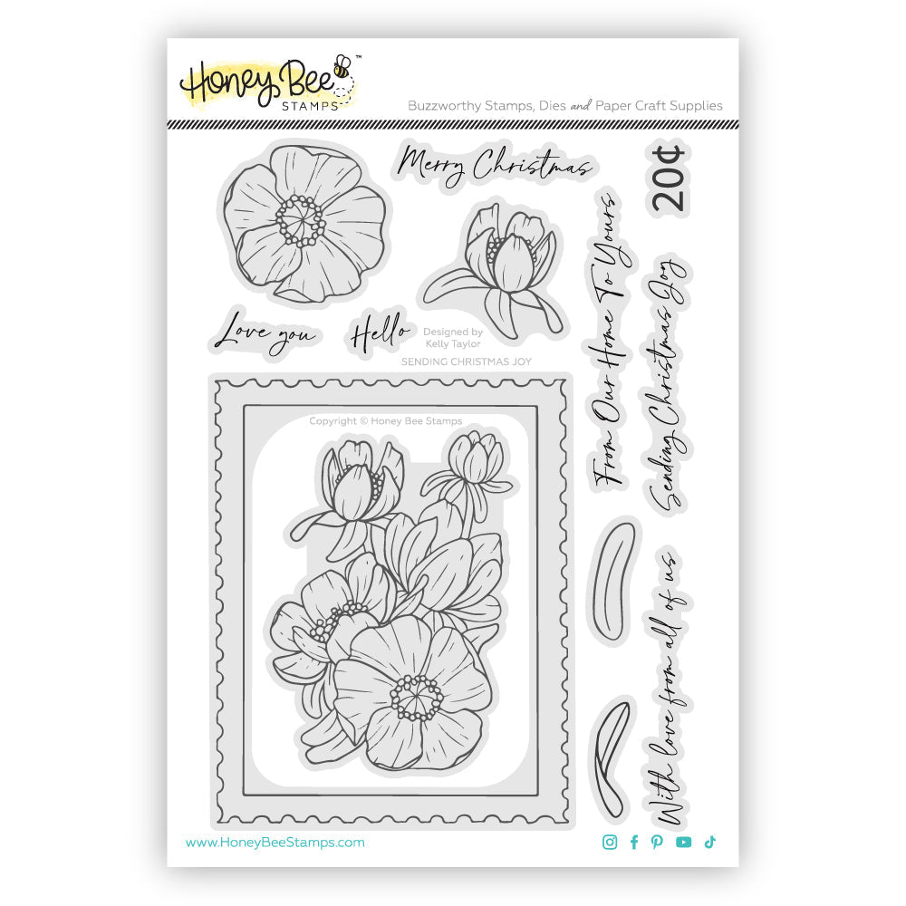 Honey Bee Sending Christmas Joy Clear Stamps hbst-616 Product Image