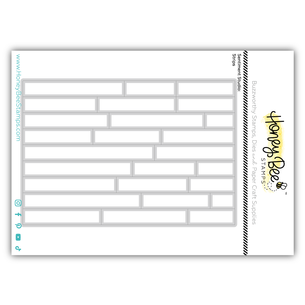 Honey Bee Sentiment Studio Halloween Clear Stamps And Dies Bundle Strips Packaging
