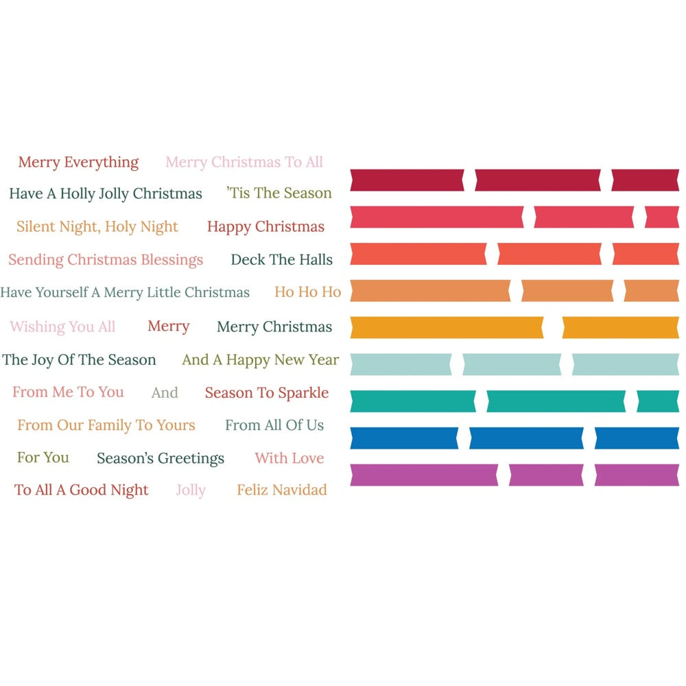 Honey Bee Sentiment Studio Holiday Clear Stamps And Dovetail Strips Dies Bundle