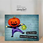 Honey Bee Sentiment Studio Strips Dies hbds-702 Hey Pumpkin Card