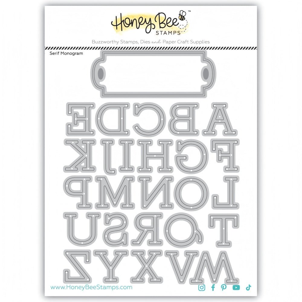 Honey Bee Serif Monogram Dies hbds-serifmg Product Image