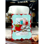 Honey Bee Sew Glad Clear Stamps hbst-657 Pin Cushion Card