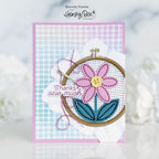 Honey Bee Sew Glad Clear Stamps hbst-657 Thanks So Much Card