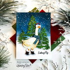 Honey Bee Silly Goose Clear Stamps hbst-704 Looking Fly Card