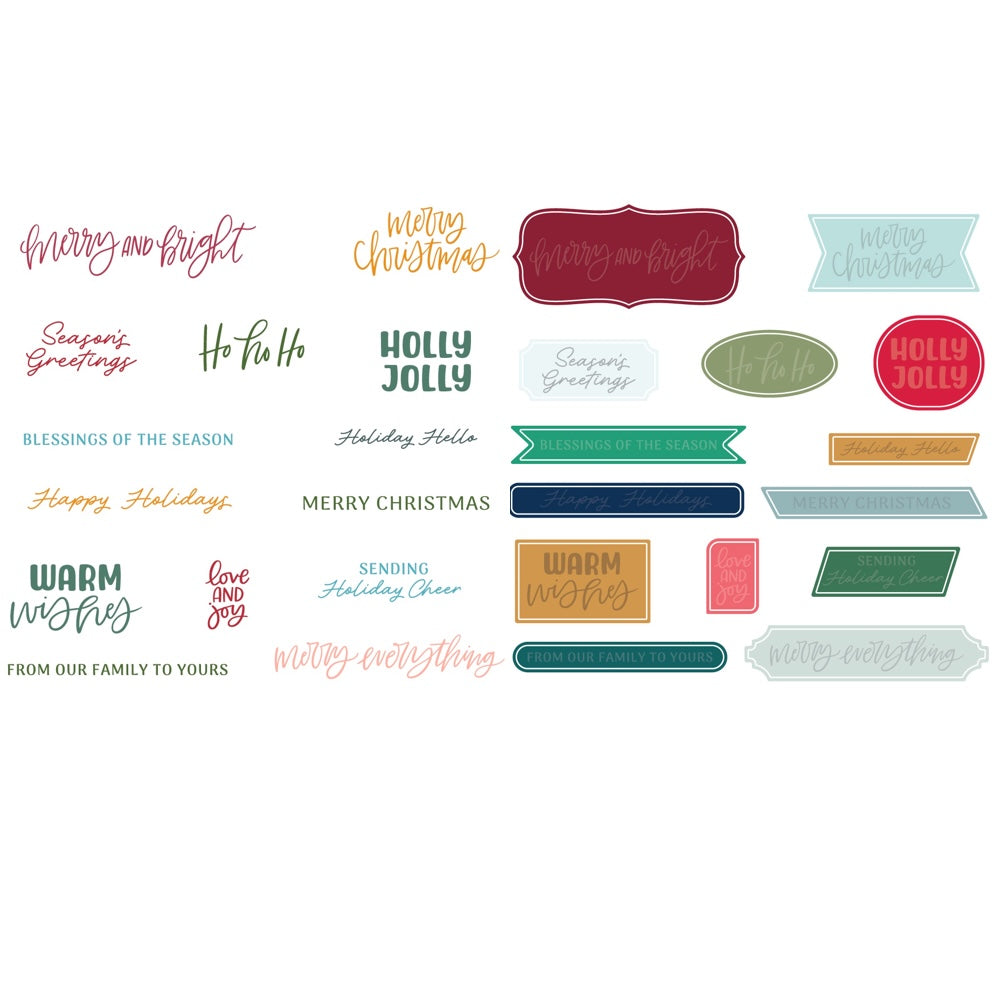 Honey Bee Simply Stated Holiday Clear Stamp And Die Bundle In Color Pair