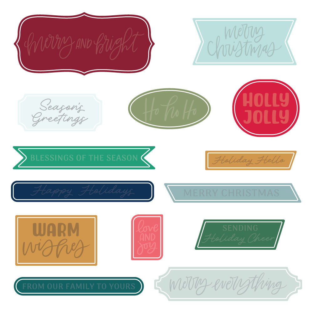 Honey Bee Simply Stated Holiday Clear Stamp And Die Bundle Simply-Stated-Frames-Color-Sample