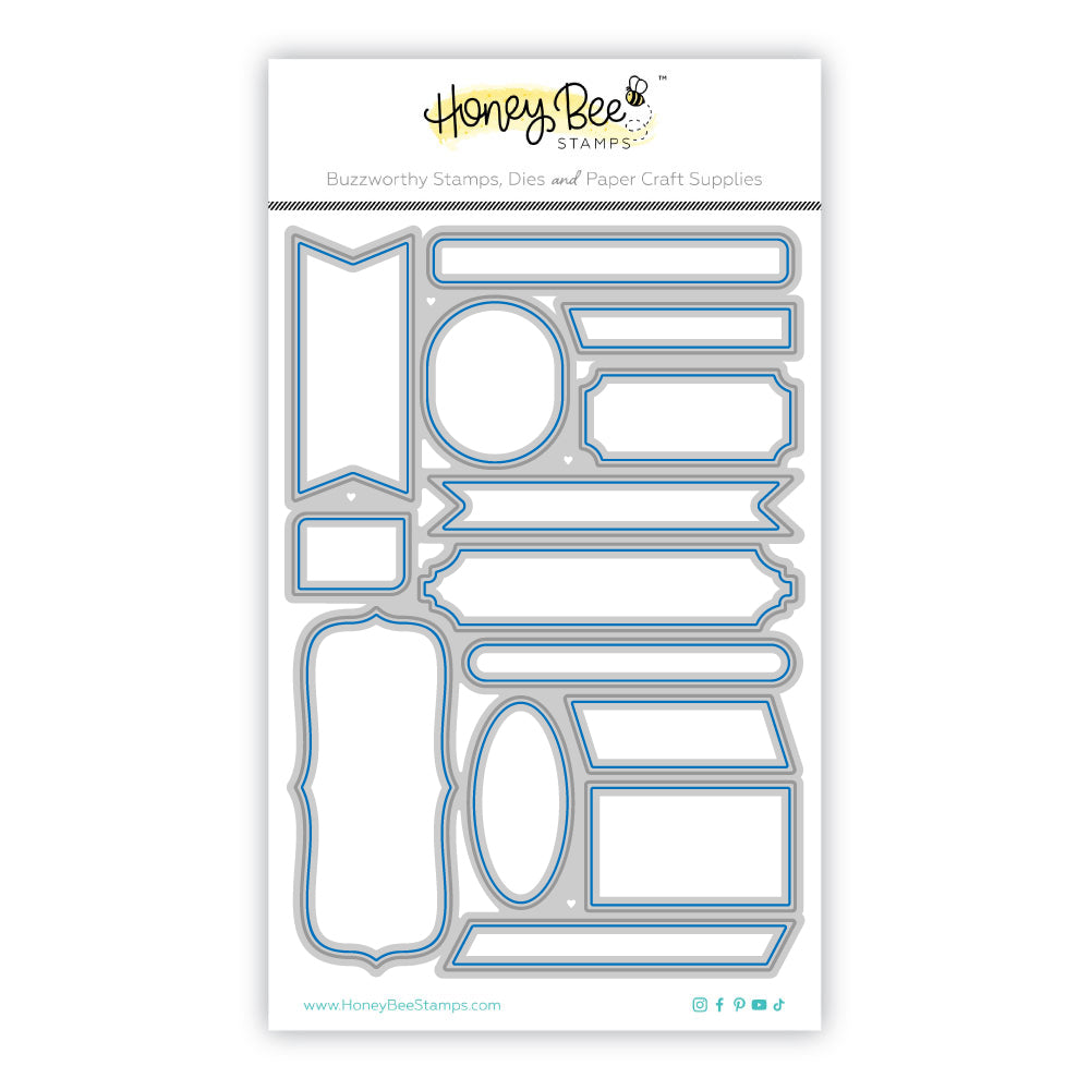 Honey Bee Simply Stated Holiday Clear Stamp And Die Bundle hbds-674