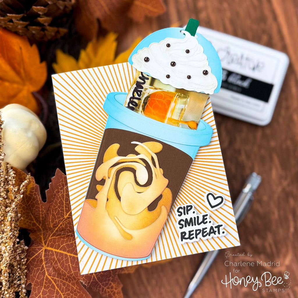 Honey Bee Sip Smile Repeat Dies hbds-662 Gift Card