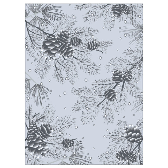 Honey Bee Snowy Pines 3D Embossing Folder hbef-012