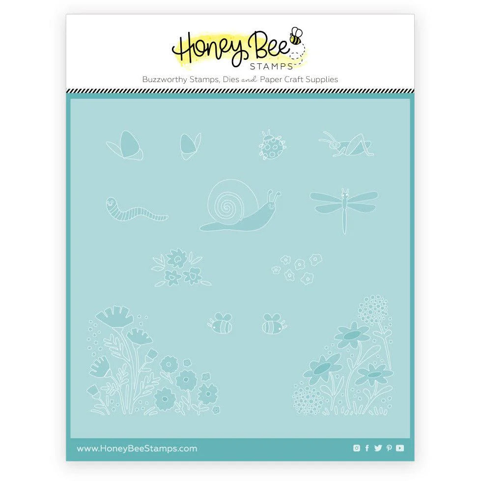 Honey Bee Spring Meadow Clear Stamps And Stencils Bundle Alternate View