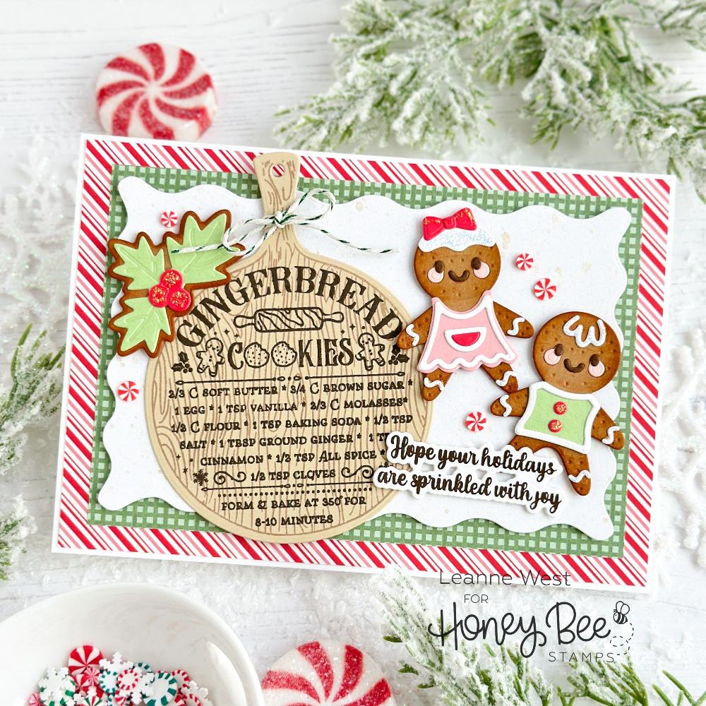 Honey Bee Sprinkled With Joy Clear Stamps hbst-622 Gingerbread Cookies Card