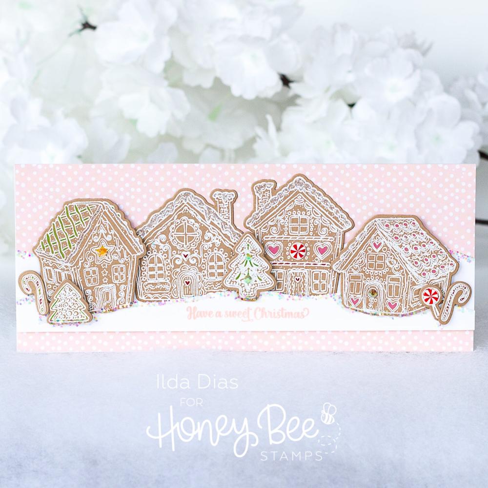 Honey Bee Sprinkled With Joy Clear Stamps hbst-622 Sweet Christmas Card