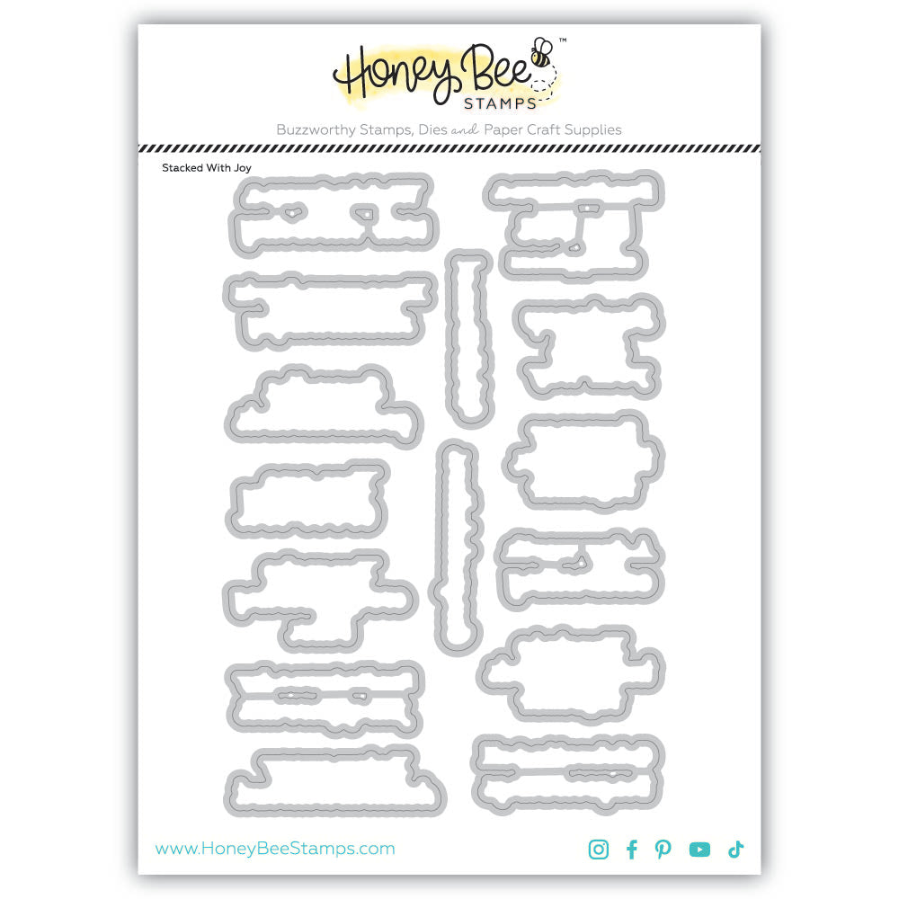 Honey Bee Stacked With Joy Clear Stamps And Dies Bundle Product View