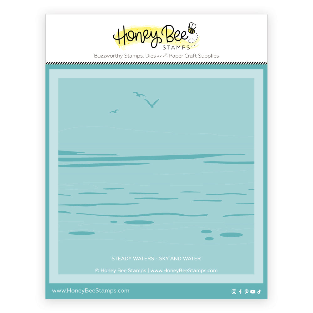 Honey Bee Steady Waters Stencils hbsl-175 Packaged