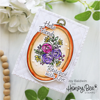 Honey Bee Stitched With Love Dies hbds-656 Joy Baldwin Card