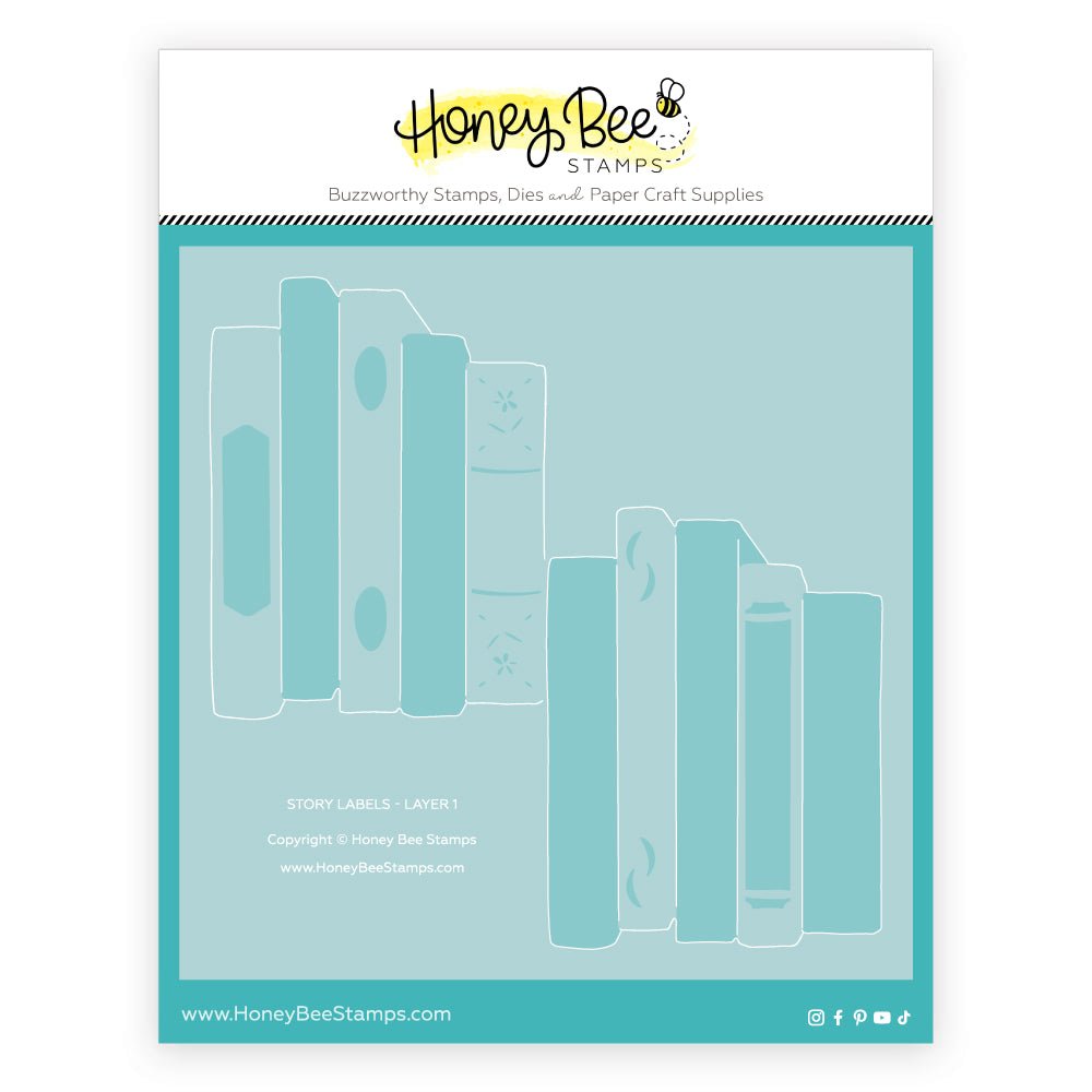 Honey Bee Story Labels Stencils hbsl-182 Packaging View