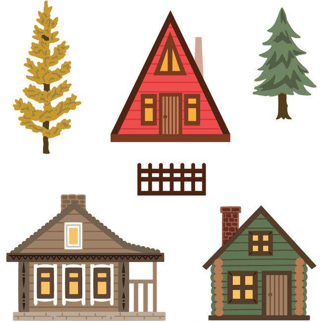 Honey Bee Summer Cabin Die Set hbds-sumcab