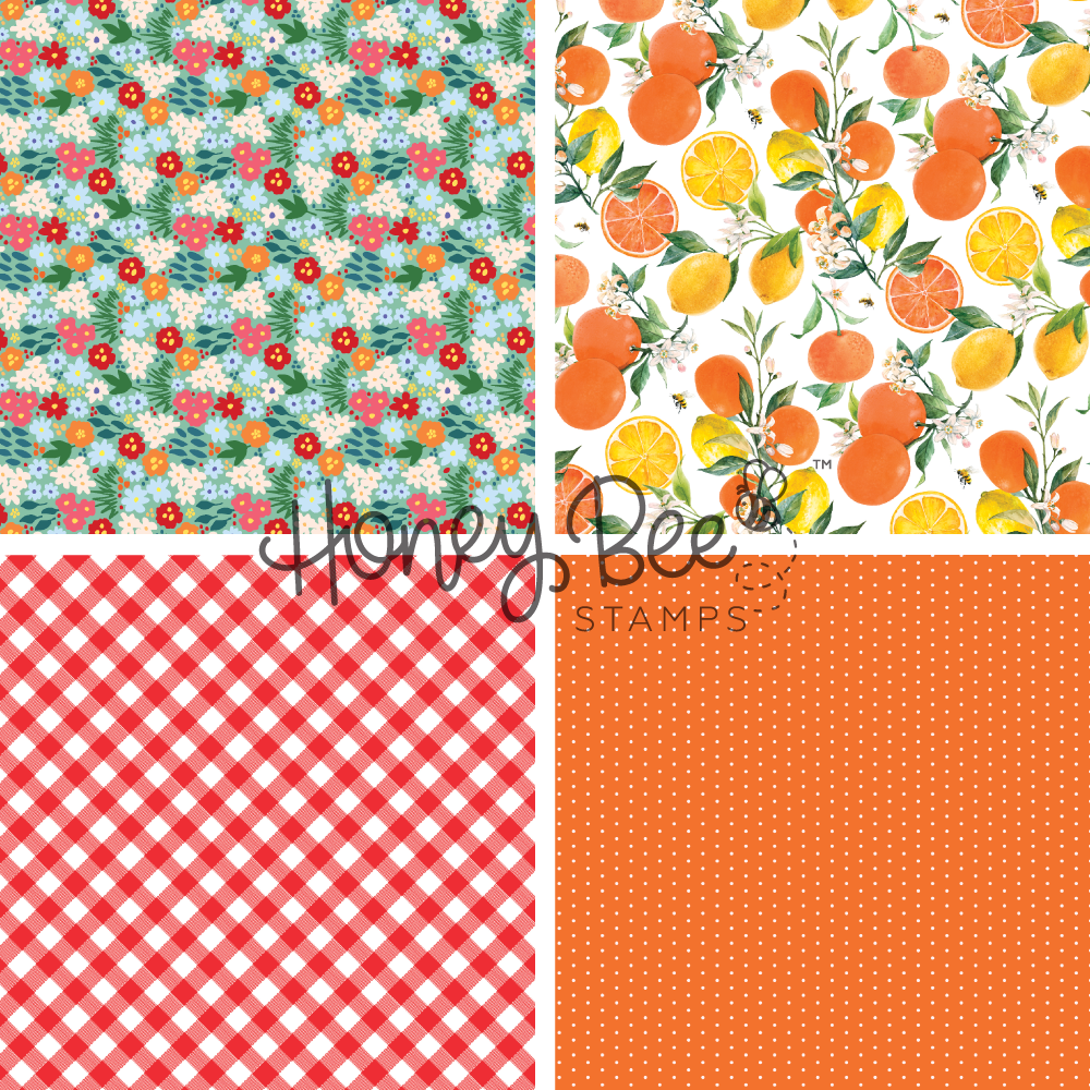Honey Bee Summer Picnic 6 x 8.5 Paper Pad hbpa-064 Citrus