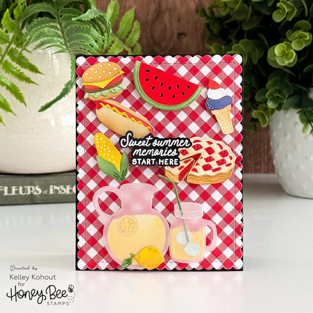 Honey Bee Summer Picnic 6 x 8.5 Paper Pad hbpa-064 Cookout Card