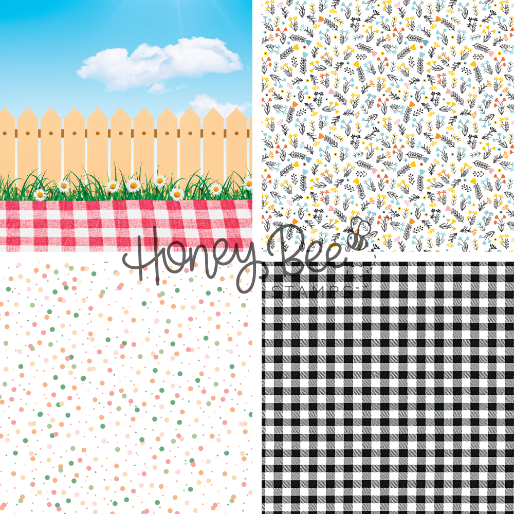 Honey Bee Summer Picnic 6 x 8.5 Paper Pad hbpa-064 Fences